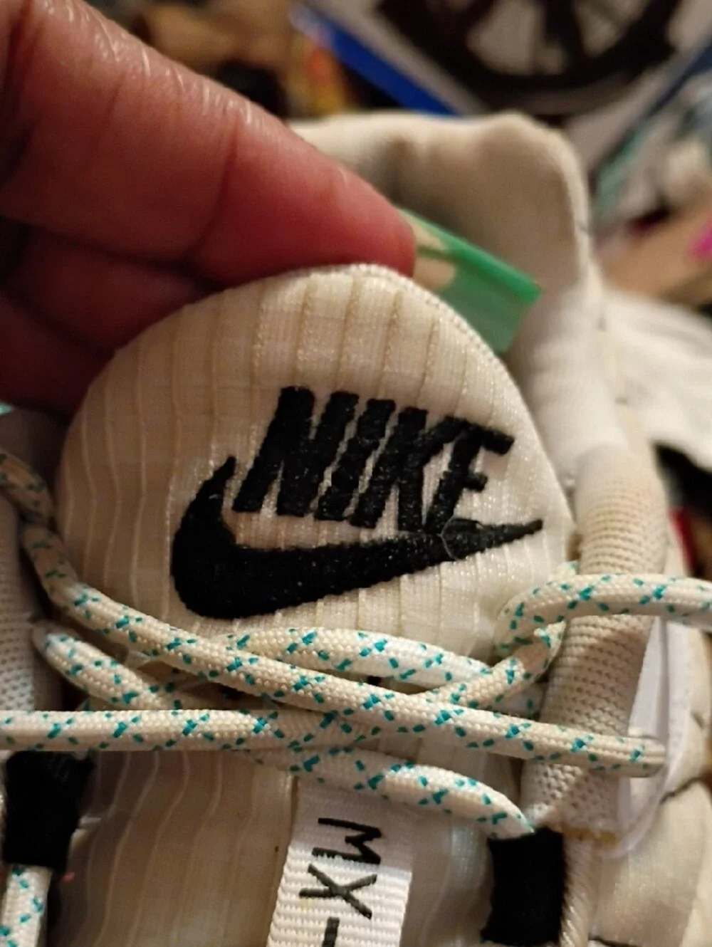 Nike Kids White Sneakers with Lime Green Accents